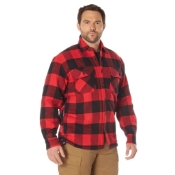 Mens Extra Heavyweight Buffalo Plaid Sherpa-Lined Flannel Shirts