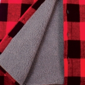 Mens Extra Heavyweight Buffalo Plaid Sherpa-Lined Flannel Shirts