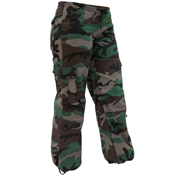 Womens Unwashed Camo Paratrooper Fatigue Pants