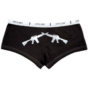 Womens Crossed Rifles Booty Shorts
