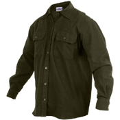 Mens Heavy Weight Solid Flannel Shirt