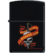 Ultra Force Marine Skull W Ribbon Zippo Lighter