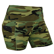 Ultra Force Womens Camo Workout Performance Legging Shorts