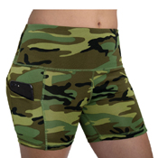 Ultra Force Womens Camo Workout Performance Legging Shorts
