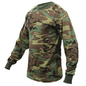 Mens Long Sleeve Camo T-Shirt