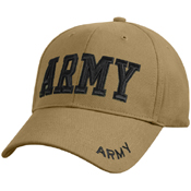 Deluxe Army Embroidered Low Profile Insignia Cap