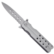 Half Serrated Folding Knife w/ Butterfly Look